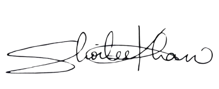 Shoilee's signature that says "Shoilee Khan"